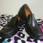 black COLE HAAN with NIKE AIR smooth leather loafers SIZE 11 driving shoes