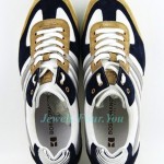 HUGO BOSS ORANGE LABEL WHITE BLUE SHOES SNEAKERS LEATHER & NYLON NEW SIZE 10 43