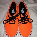 Rare VANS Neon Flourescent Orange Shoes Authentic Mens size 7.5 Womens size 9