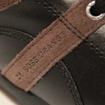 $225 Hugo Boss ORANGE Label Lace-up Sneakers Black Mens Shoes 9 42 Walking 8.5