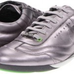 HUGO BOSS GREEN LABEL ‘Gilmour Shiny’ Silver Metallic Fashion Sneakers NEW NIB