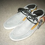 VANS SKATEBOARDING MENS RATA MID LEATHER MUSTARD YELLOW & GREY SHOES SIZE 11.5