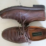 Cole Haan Mens 8.5M Brown Pebbled Leather Lace up Oxford Shoes