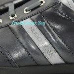 HUGO BOSS BLACK LABEL WEBIO BLUE SHOES SNEAKERS 100% LEATHER NEW SZ 10 43