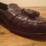 Men’s Cole Haan Bragano Woven Brown Leather Shoes sz 9 1/2 Medium