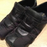 Diesel “Leon” Black Leather Black Nylon sz 10.5 AWESOME KICKS