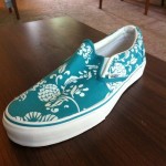 Vtg. 2007 Vans Authentic SF Duke Kahanamoku Lake Blue /True White Slip On Mint!!