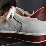 Cole Haan Ivory Linen Suede Brogue style sneakers 10 D