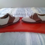 Cole Haan Classic Brown & Ivory Saddle Oxfords…10 D…Made in USA!!