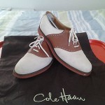 Cole Haan Classic Brown & Ivory Saddle Oxfords…10 D…Made in USA!!