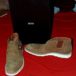 NIB HUGO BOSS OLDEN MENS MEDIUM BROWN LEATHER BOOTS 11 $295