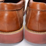 COLE HAAN 9.5 brown leather NIKE AIR penny loafer moc toe slip on shoe C10576