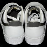 $175 NEW Diesel White Leather Gray Patent Lace Up Sneakers Men’s US 8.5