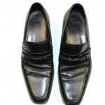 HUGO BOSS Black Leather Dress Loafer Shoes Sz 8