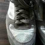 Diesel Deep Gray Grey Suede Vinyl Hi-Top Sneakers US 10.5 10 1/2