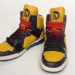 Mens DIESEL High Top Sneaker Shoes I’m Pression Mid Red Blue Mustard Yellow 11