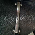 Hugo Boss ~ Neiman Marcus ~ Black with Metal Embossed Buckle Leather Size 7 1/2