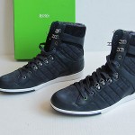 HUGO BOSS  MORNINGSIDE TRACK LEATHER BOOTS  Size 13