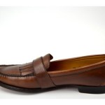 COLE HAAN Men’s BROWN LEATHER BUCKLE KILTIE LOAFER SLIP ON SHOES 9 D