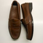 NEW COLE HAAN BOWMAN SADDLE TAN LEATHER PENNY LOAFERS WITH COMBINATION SOLES
