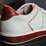 Cole Haan Ivory Linen Suede Brogue style sneakers 10 D