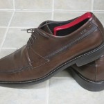 Boss Hugo Boss Lace-Up Brown Leather Moc Toe Oxford Shoes-Size 9.5 D- Made Italy