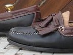 EUC 11D Cole Haan Tassel Loafer Shoes Black Brown