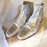 MEN’S DIESEL “SUBMARINE” SILVER LEATHER ANKLE BOOT SZ 10.5 +BOX/BAG RETAIL $600
