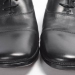COLE HAAN 8.5 black leather AIR LORENZO CAP TOE lace up oxford dress shoe $328