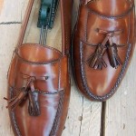 Cole Haan Mens Dress Shoe Sz Size 11D Brown Leather Casual Slip On Tassel Loafer