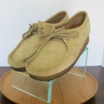 Mens size 11 M khaki suede Clarks Originals Wallabees lace tie casual shoes
