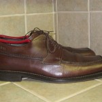 Boss Hugo Boss Lace-Up Brown Leather Moc Toe Oxford Shoes-Size 9.5 D- Made Italy