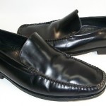 Mens Cole Haan BLACK Leather Slip On Loafer Shoes Size 10 M