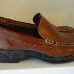 Cole Haan Brown Leather Loafer, 10M, Nike Air Rubber Sole, Excellent