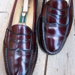 Cole Haan Mens Dress Shoes Sz Size 11.5B Burgundy Leather Slip On Penny Loafers