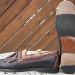 EUC 11D Cole Haan Tassel Loafer Shoes Black Brown