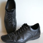 Men’s Hugo Boss ‘Thanto’ Black Leather Lace-Up Fashion Sneakers, size 8 1/2