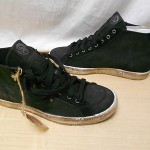 New Diesel Mens D-78 Mid Black Lace Up Sneakers Canvas Lo Pro Shoes Size 9.5