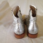 MEN’S DIESEL “SUBMARINE” SILVER LEATHER ANKLE BOOT SZ 10.5 +BOX/BAG RETAIL $600