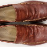 ► COLE HAAN NIKE AIR ◄ Mens US 10 Brown marble leather casual loafer driving Moc