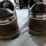 GENUINE DIESEL ZEUS ON TRAINERS BROWN LEATHER & SUEDE MENS SIZE 9