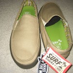 VANS SKATEBOARDING MENS BALI KHAKI LEAF GREEN SLIP ON SHOES SIZE 13 FREE SHIP