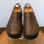 Mens size 11 M brown leather Clarks XTR Lite slip on casual loafers shoes