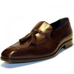 $345 Hugo Boss ITALY Brown Tassel Loafers Dress Mens Shoes 12 45 Casual Formal