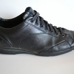 Men’s Hugo Boss ‘Thanto’ Black Leather Lace-Up Fashion Sneakers, size 8 1/2