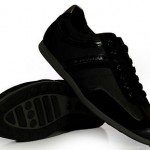 Hugo Boss Men’s Lace Up Fashion Sneakers Silvans Black 50235181 New Authentic