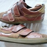 GENUINE HUGO BOSS TRAINERS BROWN LEATHER & SUEDE ORANGE MENS SIZE 10 EUR 43