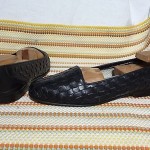 ★★AWESOME★★ BRAGANO COLE HAAN MEN SHOES SZ 10 M BLACK WOVEN LEATHER LOAFERS