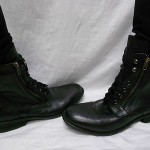 New Diesel Mens Miliboot Black Leather Ankle Side Zip Lace Up Boots E 44 US 10.5