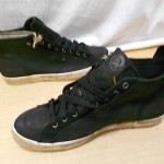 New Diesel Mens D-78 Mid Black Lace Up Sneakers Canvas Lo Pro Shoes Size 9.5